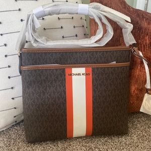 NWT Michael Kors Crossbody with Color Stripe